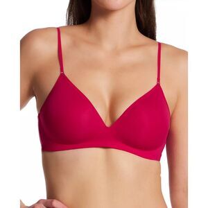 On Gossamer Womens Next to Nothing Micro Wireless Bra 34A Red Hot - NWT